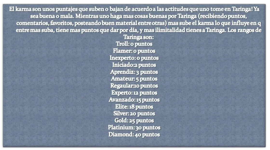 Eres nuevo en Taringa toda la info q quieras aqui