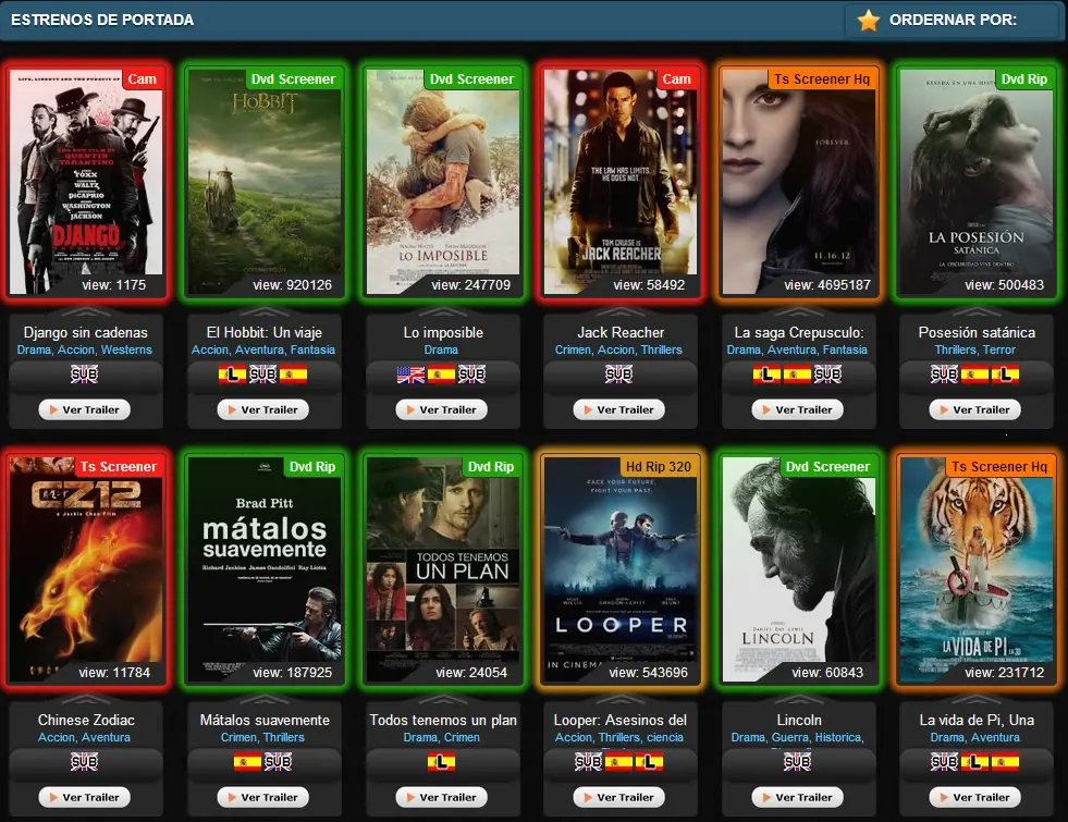 Mirá estrenos online y bajalos