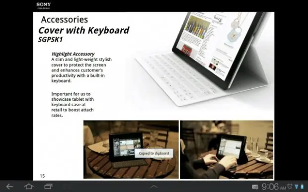 Sony Xperia Tablet filtrada