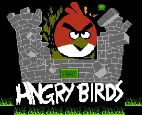 La versión pirata de Angry Birds para Famicom es horrible