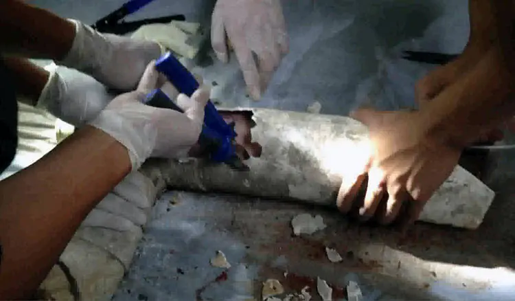 Bebe recién nacido fue rescatado de la tubería de un inodoro