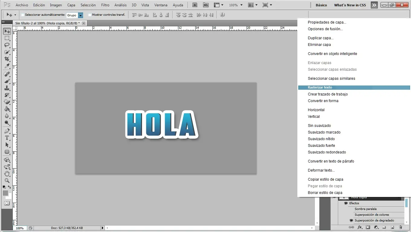 |Tutorial| crear efecto calcomania en texto de photoshop