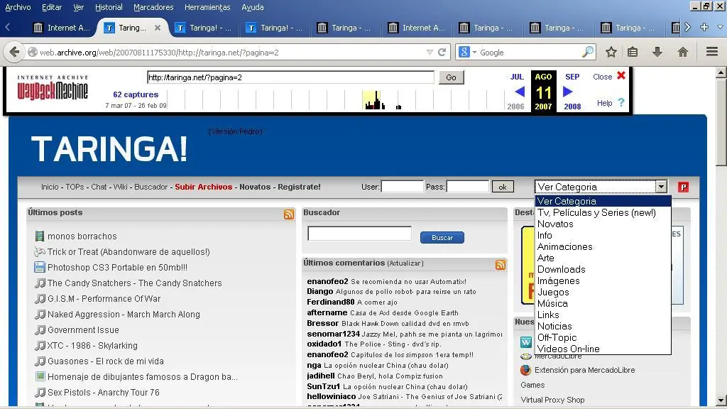 La máquina del tiempo en internet..., entra y probala :]-
