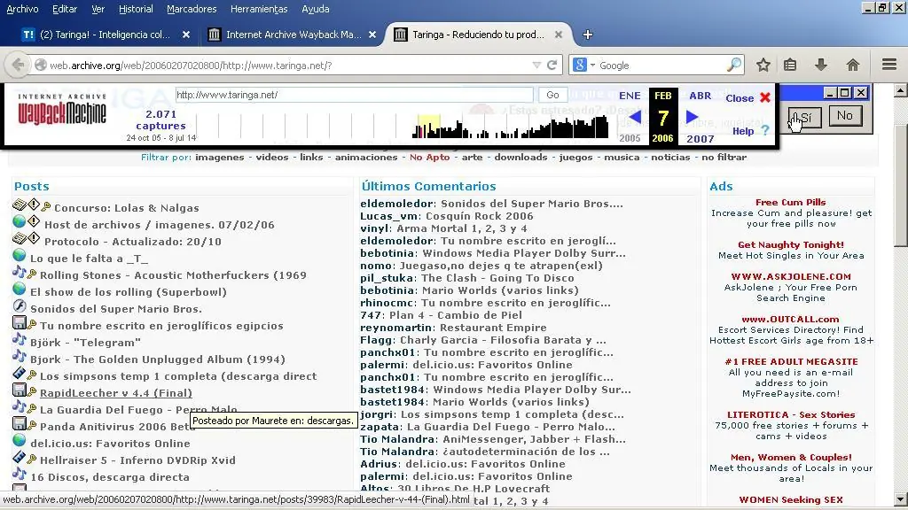 La máquina del tiempo en internet..., entra y probala :]-