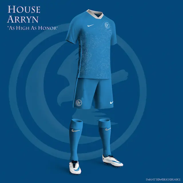 Uniformes de futbol de “Game o of Thrones”