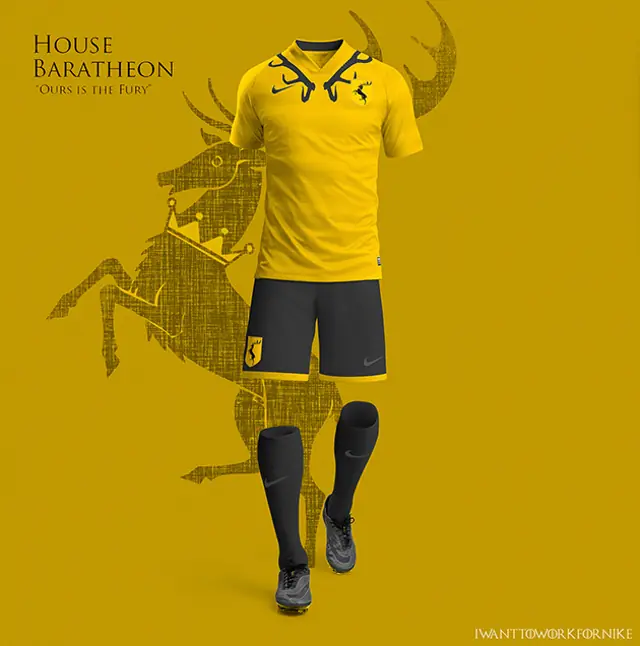Uniformes de futbol de “Game o of Thrones”