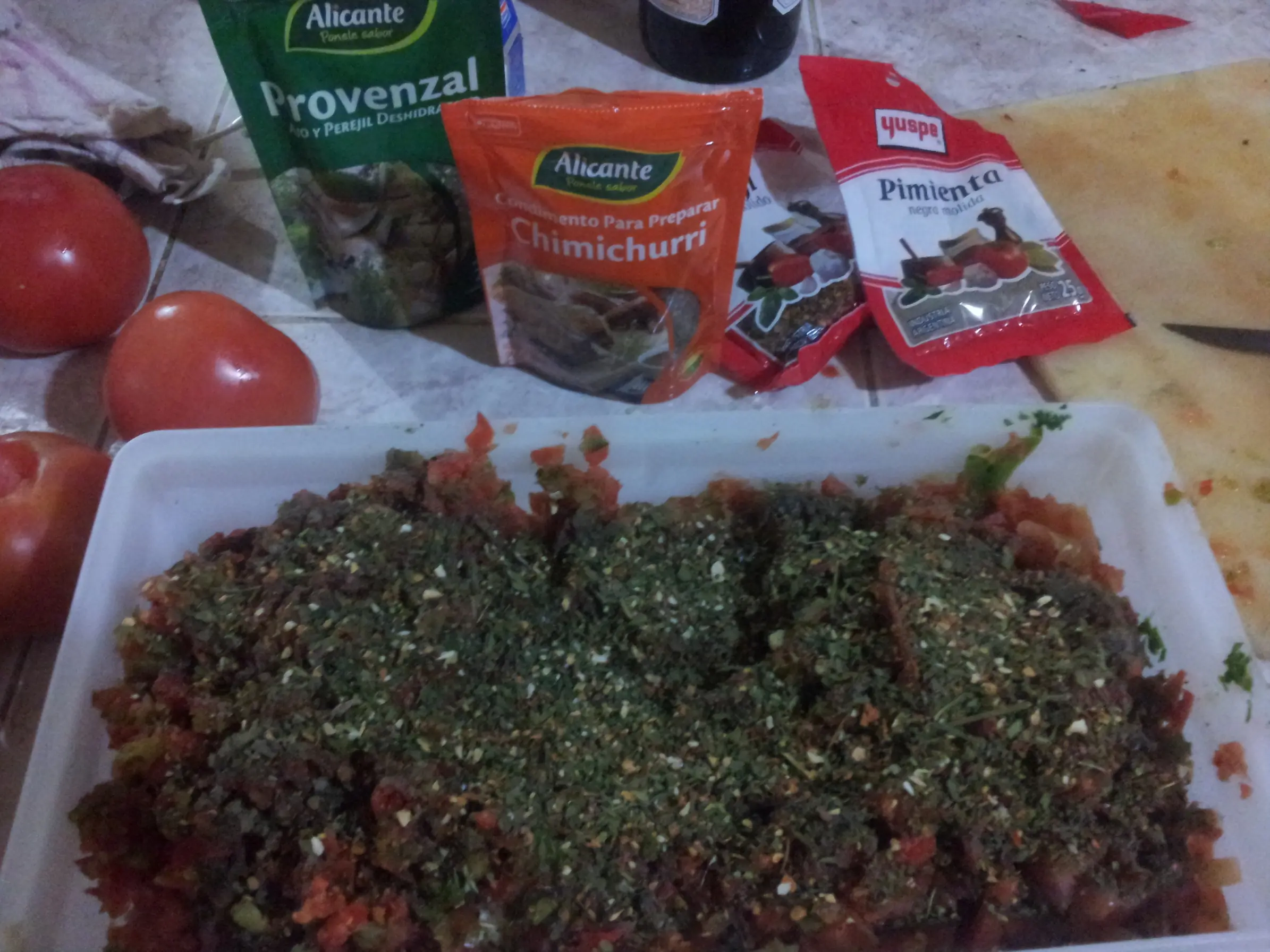 Chimichurri + Asado a la estaca sin hacer pozo