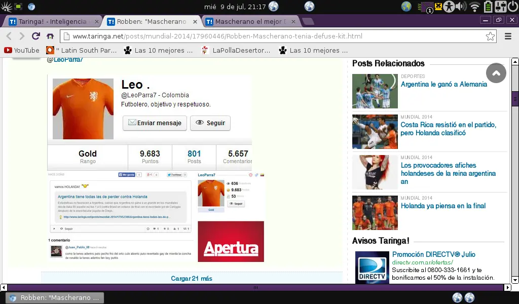Algunos memes argentina-holanda