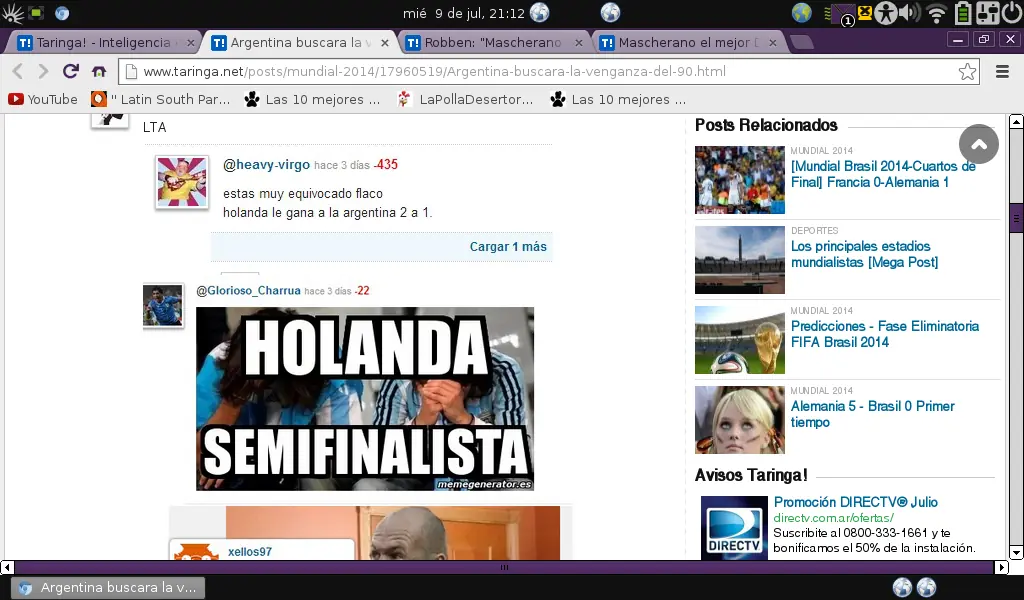 Algunos memes argentina-holanda
