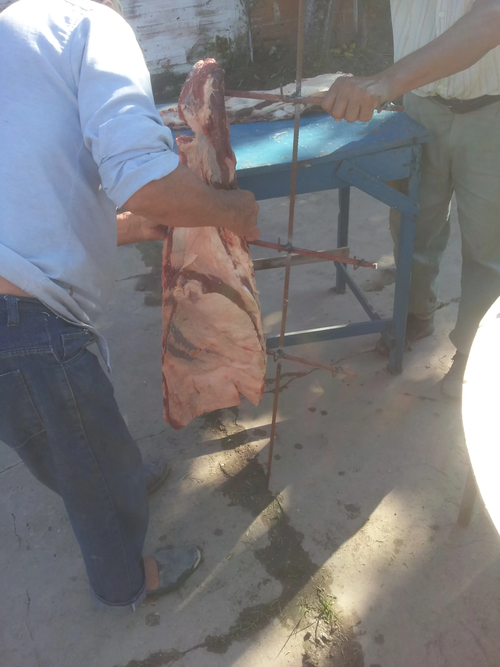 Chimichurri + Asado a la estaca sin hacer pozo
