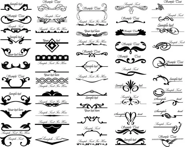Algunos vectores ornamentales libres
