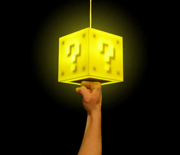 {Geek} Lámpara geek para fanáticos de Mario Bros