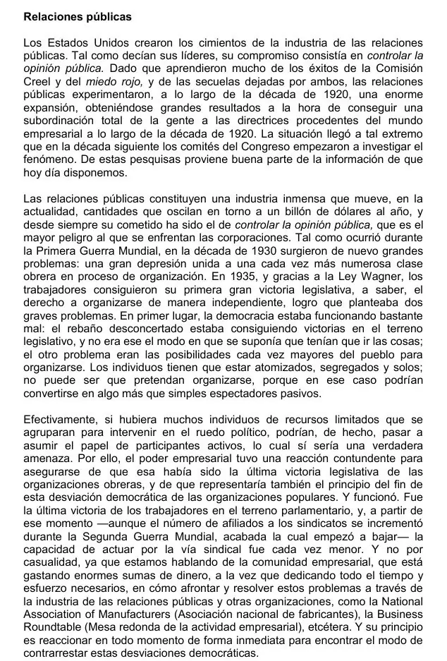 El control de los medios de comu