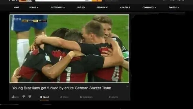 PornHub pide que dejen de subir videos del juego Br vs Alem