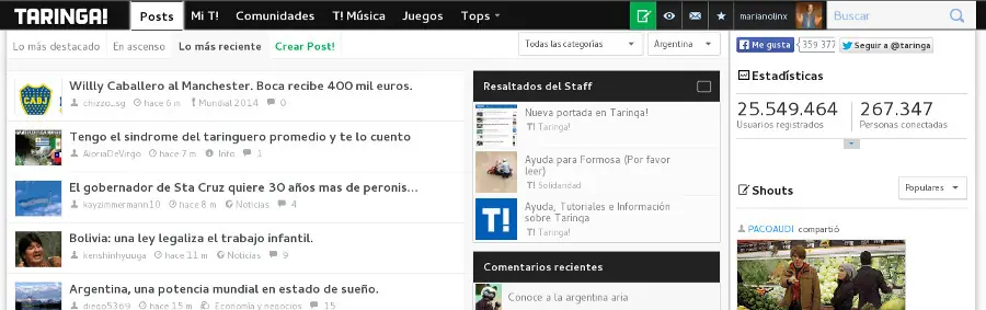 Taringa V6 Responsive Modern Black