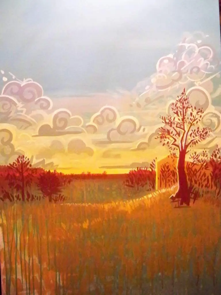 escenario. pintura