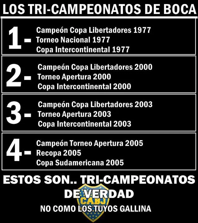 Boca: el gran Tricampeon.