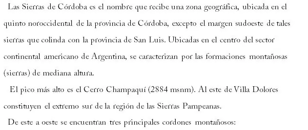 sierras de cordoba
