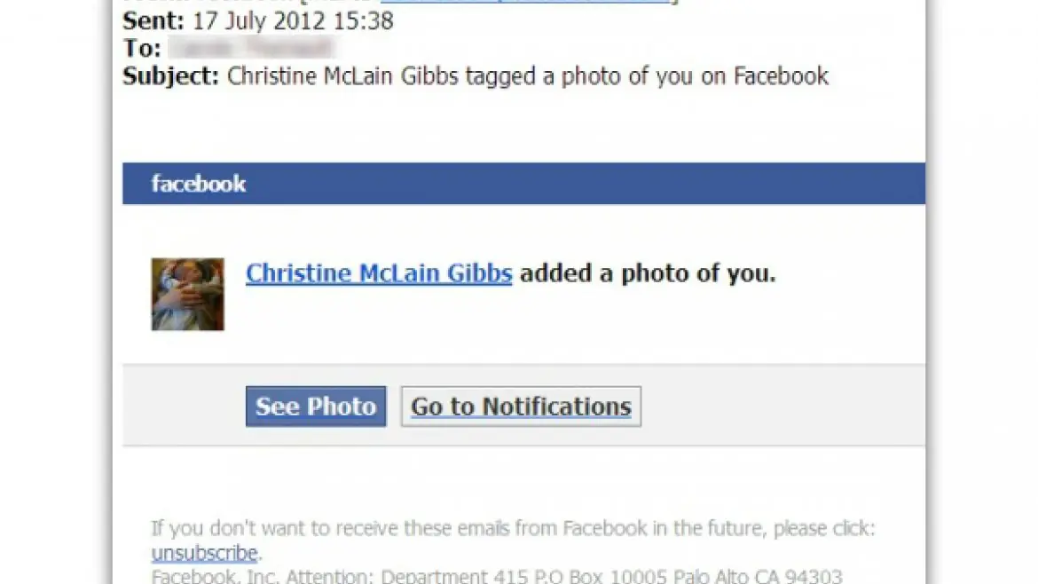 Nueva amenaza: Falso mail de Facebook