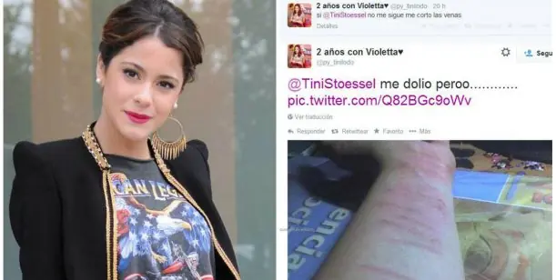 Se corta las venas porque Violetta no la sigue en Twitter
