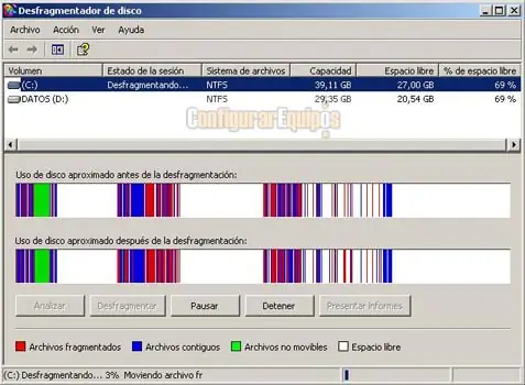 No existe la fragmentación bajo Linux