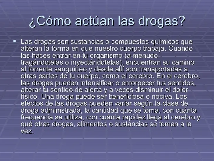 estupefacientes