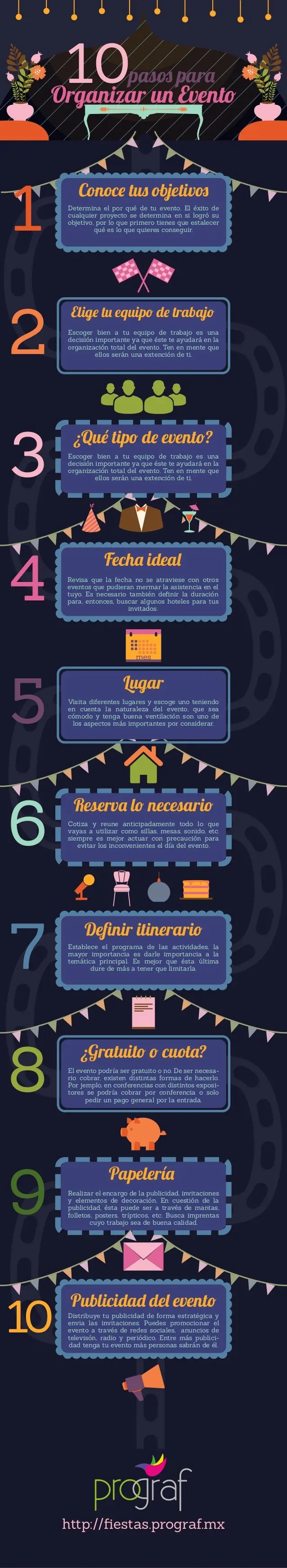 10 pasos para organizar un evento