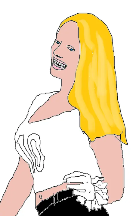 Dibuje a la rubia de los brackets en paint y te lo muestro