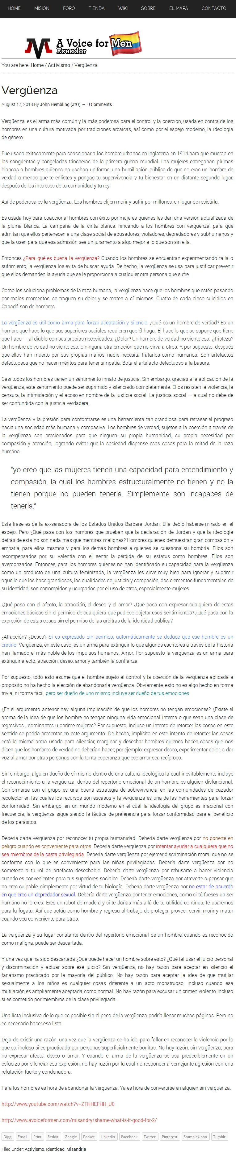 Destrozando al feminismo, manipulación