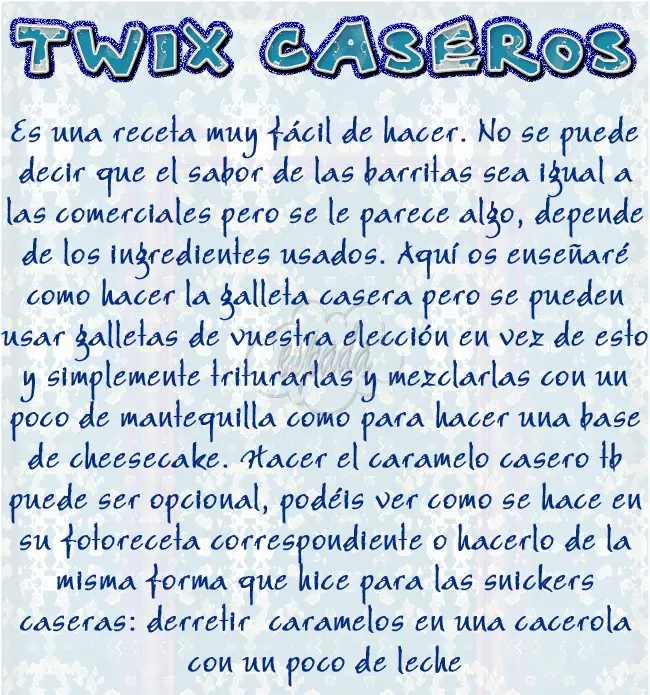 Twix caseros