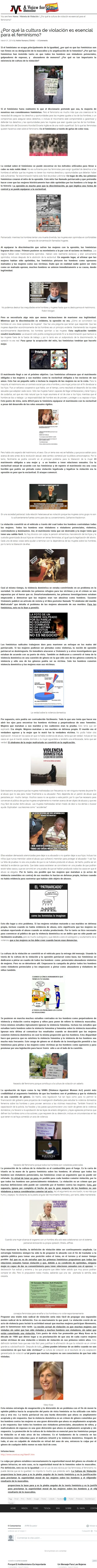Desenmascarando al feminismo - Violaciones