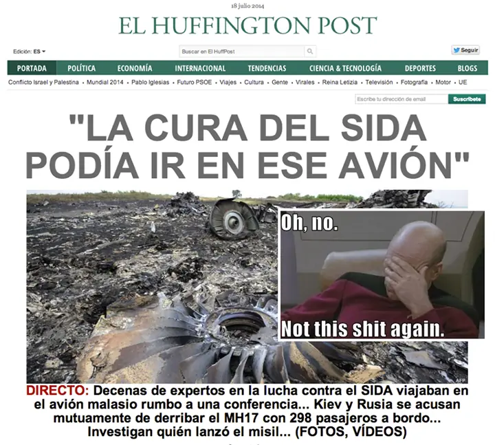 "La cura del sida iba en ese avion"