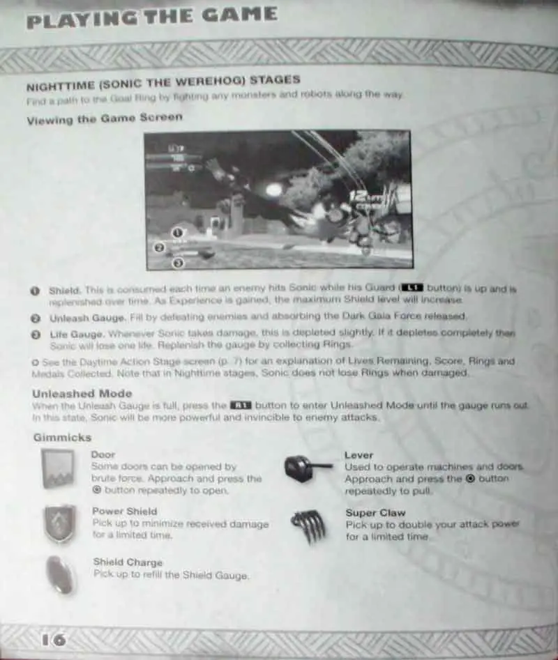 Disco y manual original Sonic Unleashed PS3 (2008) - fotos