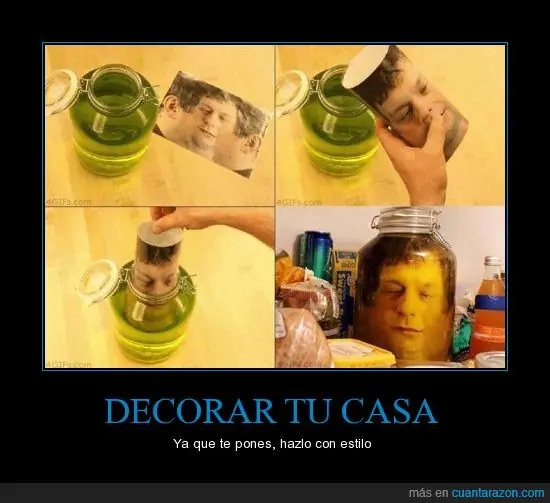 Hacer una Cabeza dentro de un frasco