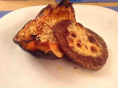 Hamburguesas con Zapallo Gratinado