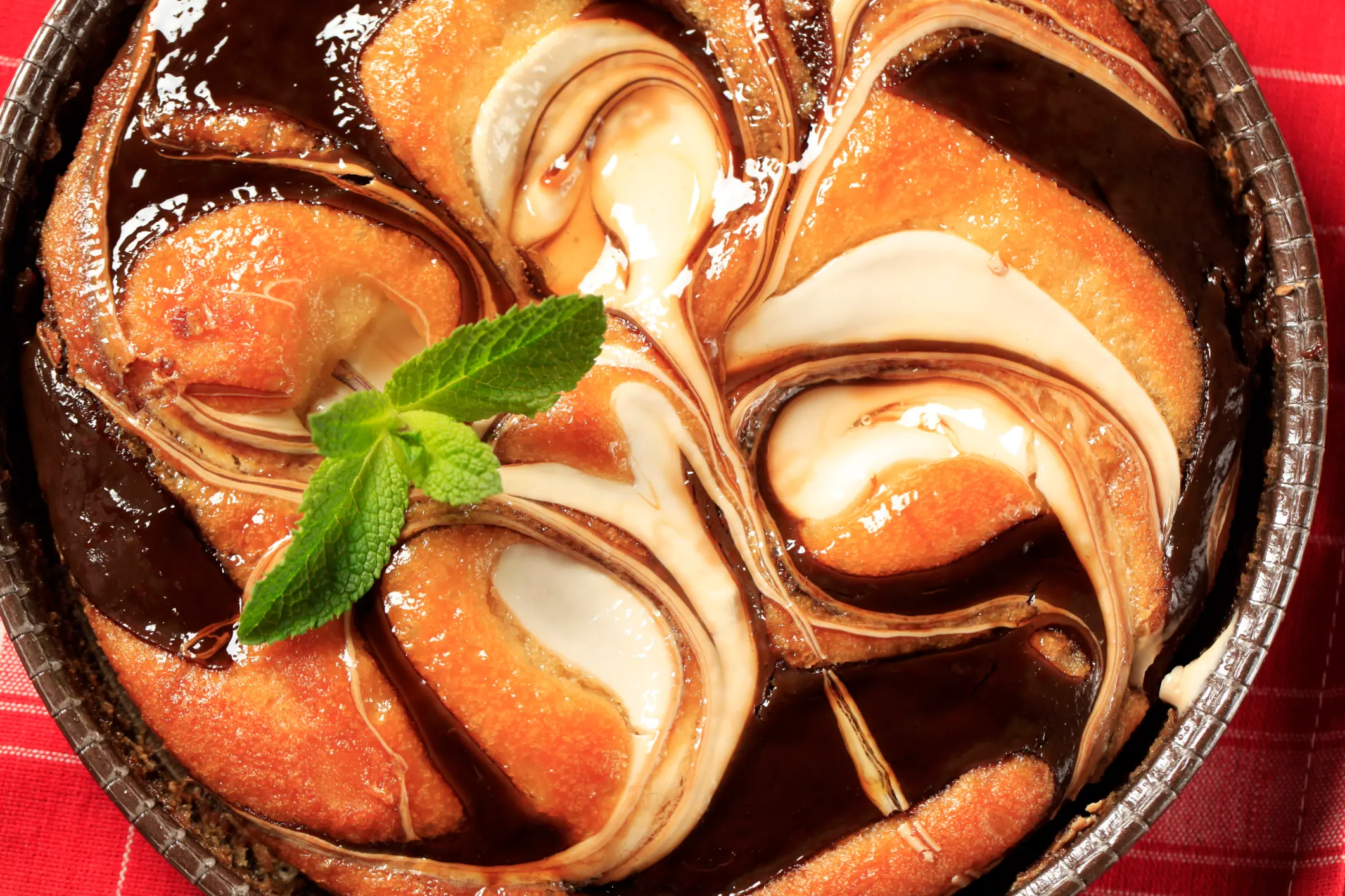 Torta invertida de flan y chocolate (te enseño)