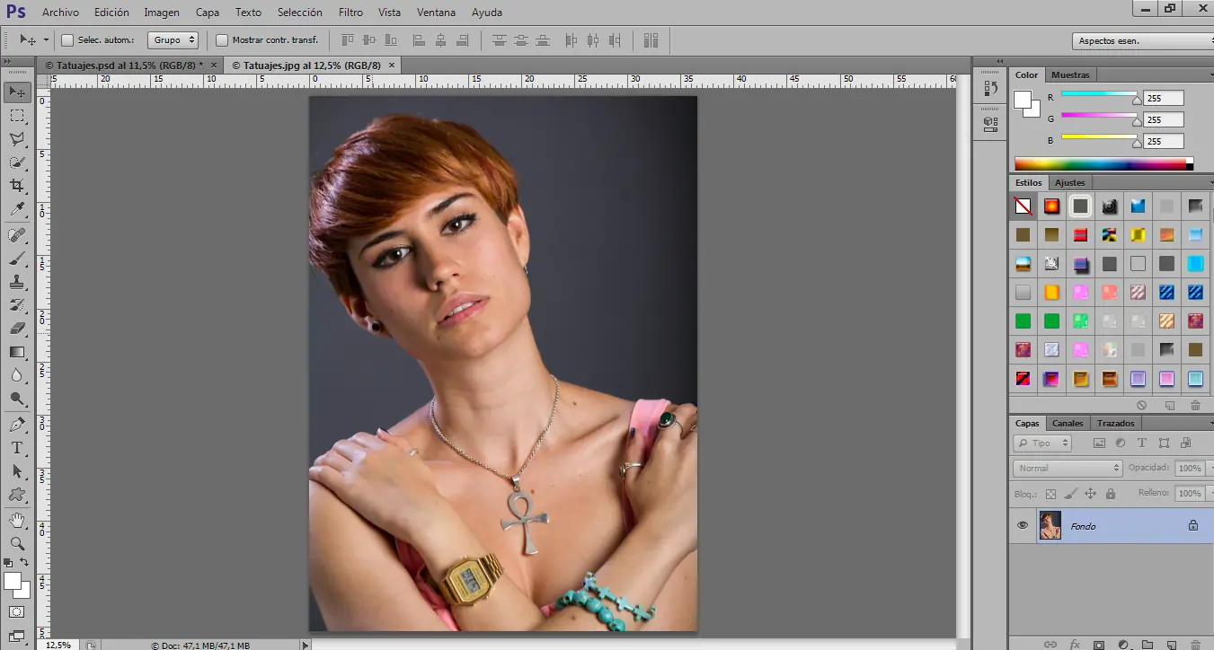 photoshop tatuaje realista