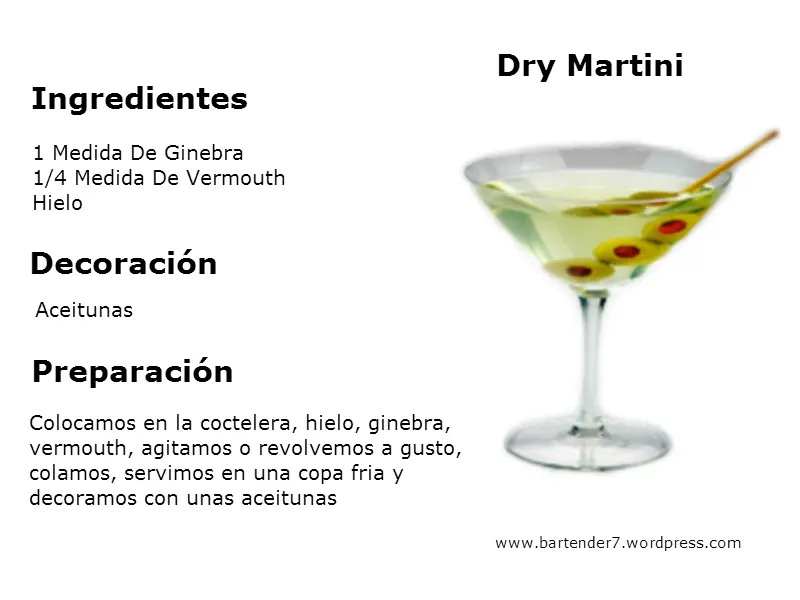 Como preparar un dry martini