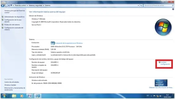 Configurar red entre Windows 7 y Windows XP