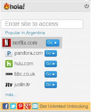 ¿Netflix con extensión Hola o Unblock?