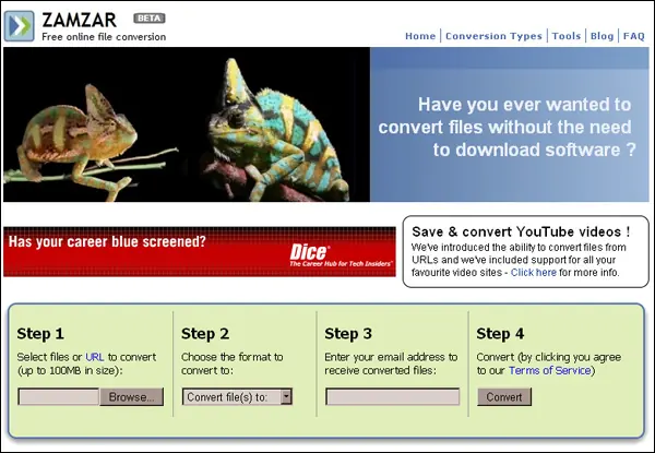 Convertir archivos o descargar videos GRATIS
