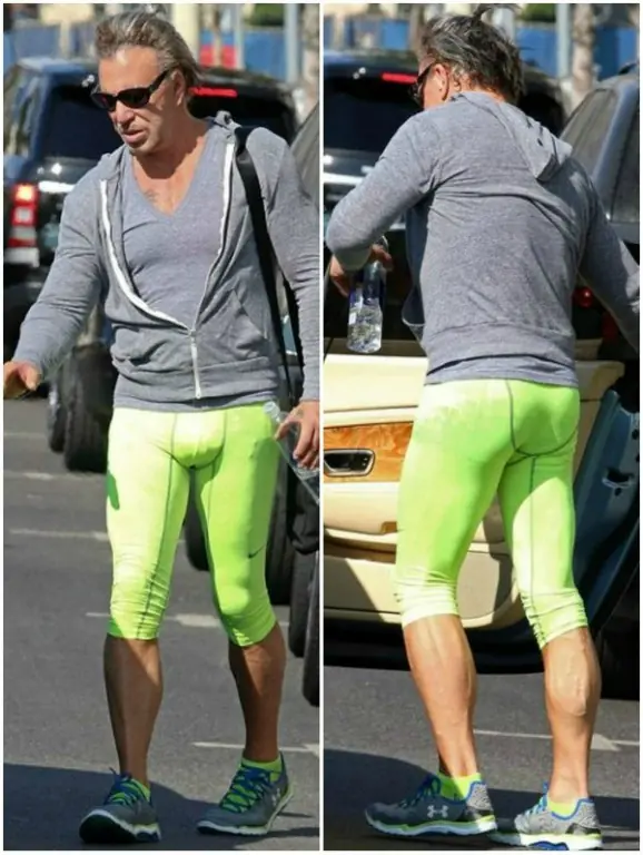 Mickey Rourke se puso Calzas Fluo