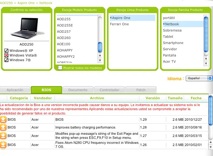 ¿Tu Netbook Acer Aspire One no carga al 100%? Entra aqui