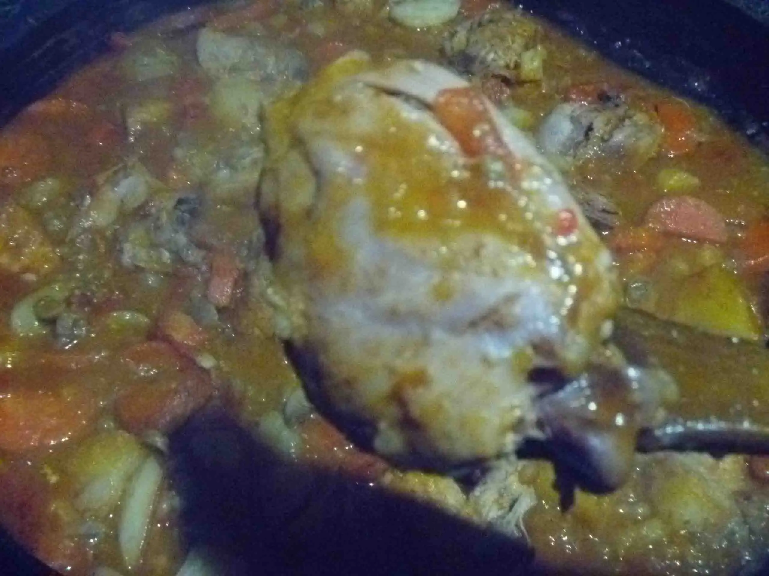 Verduras y pollo