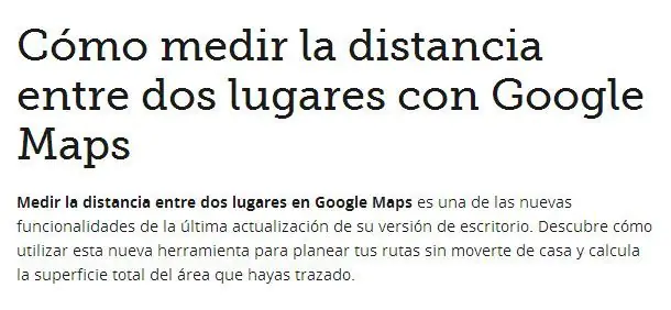 Google: Medir superficies y distancias