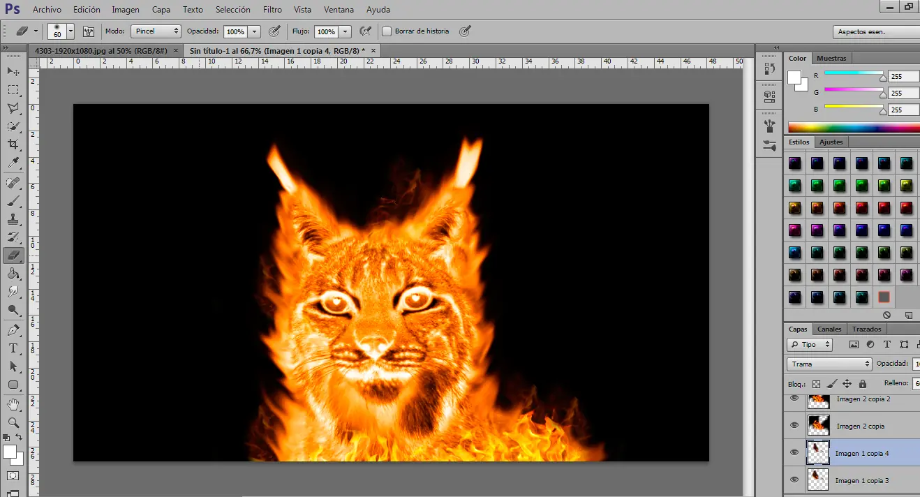 Lince de Fuego [Tutorial Photoshop]