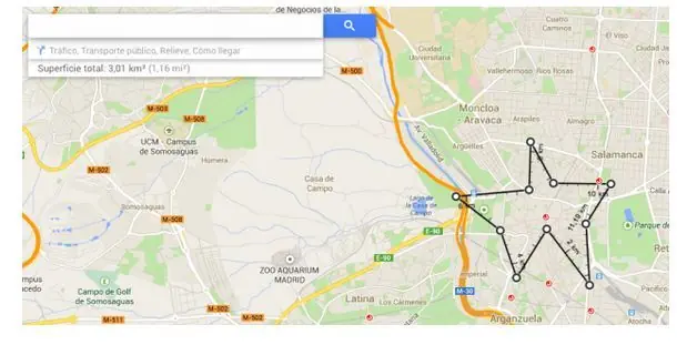 Google: Medir superficies y distancias