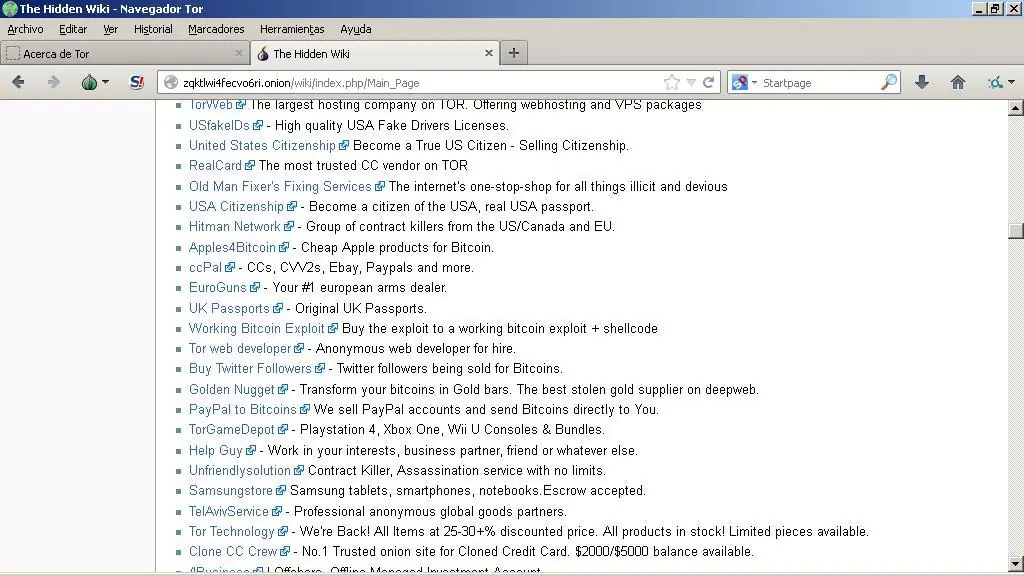 deep web experiencia