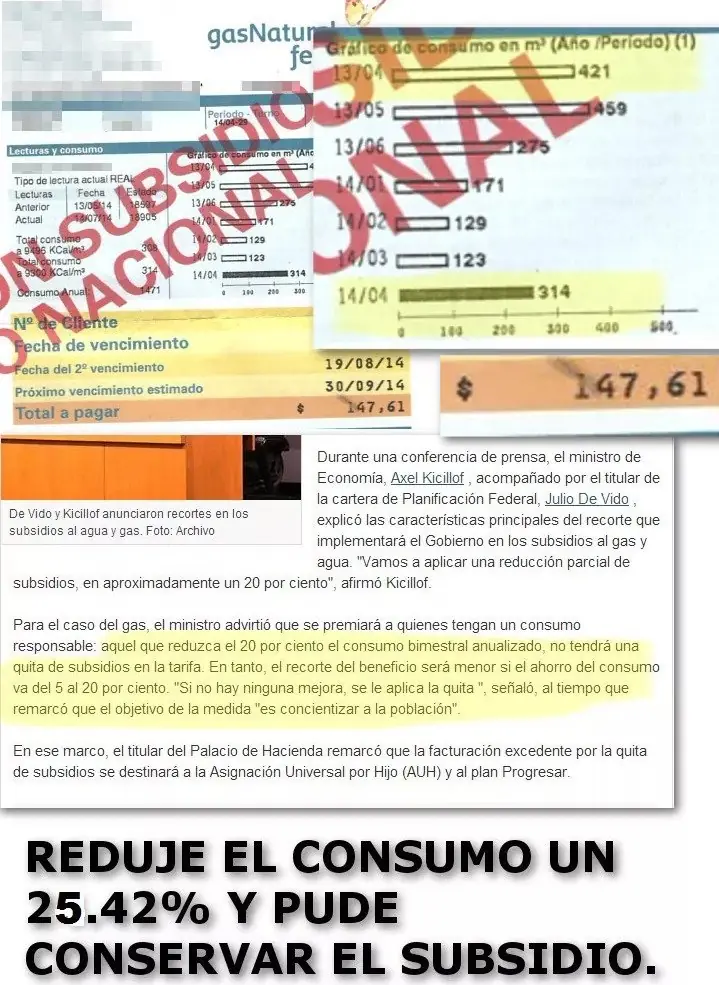 Mi factura de gas no tuvo aumento y te digo porqué