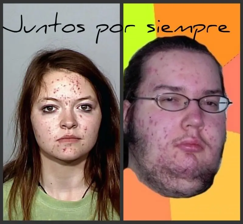 La pareja del gordo granudo